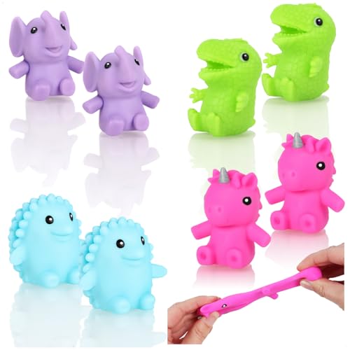 com-four® 8X Pelotas Anti Estrés, Juguetes sensoriales para relajación de niños y Adultos, Figuras para presionar Que alivian el estrés, Pelotas Blandas [varía]