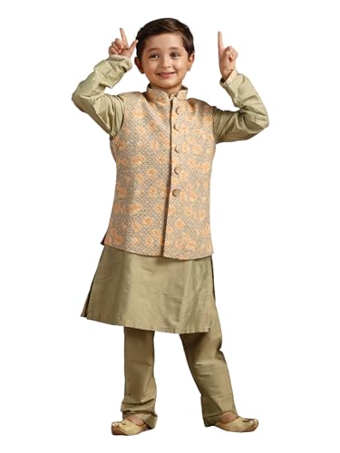 Ensemble de vestes Manyavar pour garçon parfait pour briller lors des mariages de famille