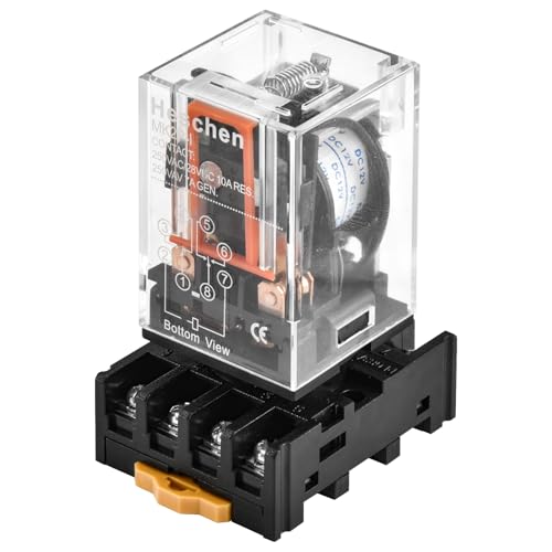 Heschen Gereral Relais MK2P-I DC 12V Spule DPDT 8-polig mit steckbarem Terminalstecker PYF83A