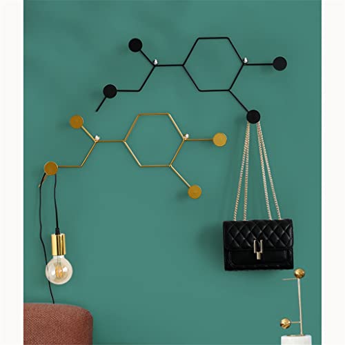 Ganchos para Llaves para Evitar Pérdidas con Perchero de Pared Negro 7