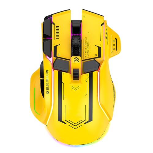 Ratón inalámbrico para juegos recargable de 2.4G con clicks silenciosos para PC
