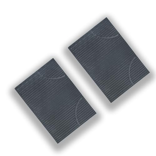 OWIJI Tappetino Auto Gomma Universali Tappeto 32 X 46 CM Set da 2 Su Misura Ritagliabili Nido D'Ape Abitacolo Antiscivolo