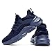 Srenket Men's Running Shoes Non Slip Shoes Breathable Lightweight Fashion Sneakers Slip Resistant Athletic Sports Walking Gym Work Shoes Dark Blue