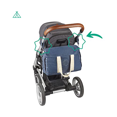Badabulle Oasis Bowling baby changing bag with changing mat, pram clips, large capacity - Image 4