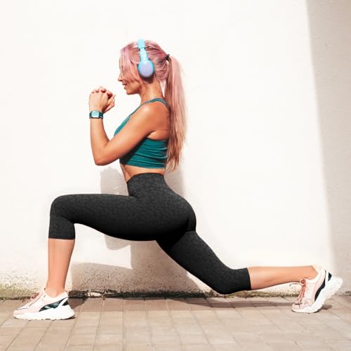 Image of TNNZEET Capri Leggings for Women - Tummy Control High Waisted Soft Yoga Pants for Gym Workout
