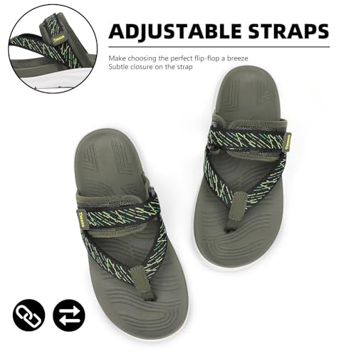Image of Womens Platform Arch Support Flip Flops | Summer Wedge orthotic Slide Sandals footbed Thong Sandals for Pool Beach