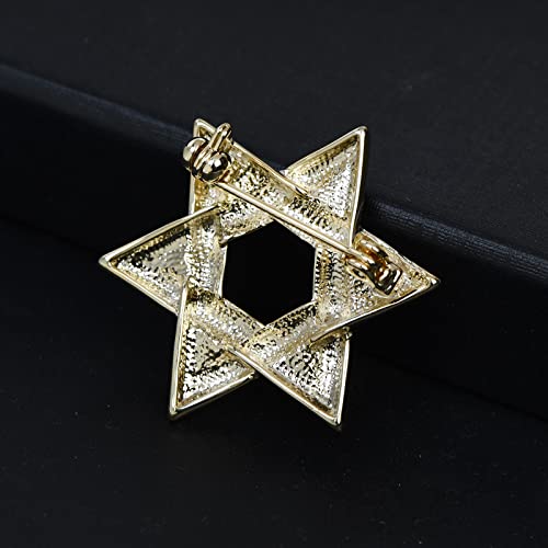 Image of Sparkle Crystal Star of David Brooch Pin Rhinestone Star Bouquet Brooch Pin Lapel Pins Spiritual Brooch Badge