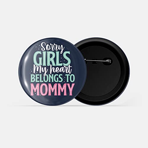Image of dhcrafts Pin Badge Multicolor Family Glossy Finish Design Pack of 1 (58mm)