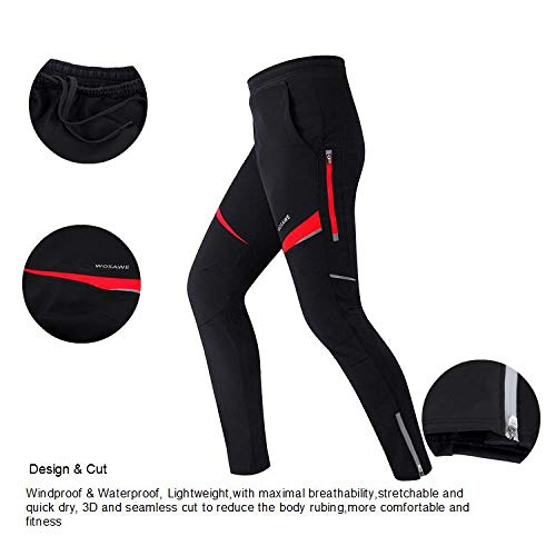 Pantalones ciclismo exteriores cortaviento invierno unisex miniatura 7