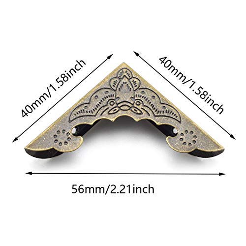Protector de esquinas metálico para libros SDTC Tech, paquete de 20 unidades, altura interior de 4 mm, para álbumes de fotos, scrapbook, menús y carpetas miniatura 3