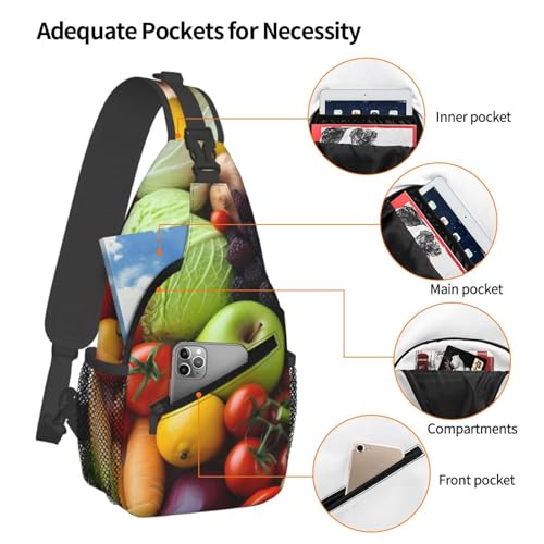 Mochila Sling Bag Negra Casual para Uso Diario miniatura 3