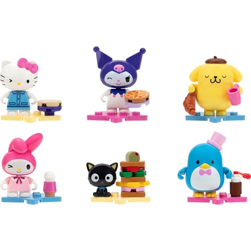 BLDR Hello Kitty and Friends Minifigures 6-Pack - Hello Kitty Kuromi My Melody Tuxedosam Chococat & Pompompurin - 8+ 0389