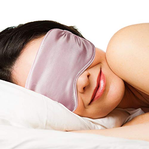 Geyoga GEYOGA-KR4347 Silk Satin Sleeping Mask Eye Mask Set Include 2 Blindfold Eyeshade Elastic Strap Double Layer Silk Filling Eye Cover 2 Ear Plugs 2 Storage Bags For Women And Men Sleep Travel Nap thumb #2