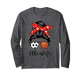 Photo Gallery mom life soccer skull messy chignon basket bandana madre maglia a manica Photo Gallery mom life soccer skull messy chignon basket bandana madre maglia a manica