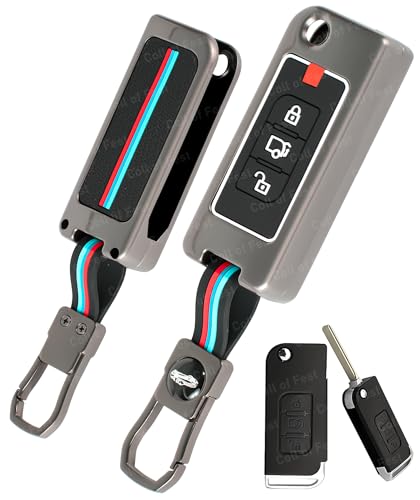 Image of Coll of Fest Premium Metal Silicon Key Cover Compatible with Mahindra XUV-500 3 Button Smart Flip Key Cover Full Metal Protections Glow in the Dark