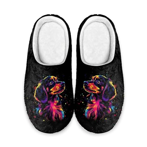 Xoenoiee House Slippers Winter Warm Bedroom Shoes Non Slip House Slippers, Anti-Skid Cozy Indoor Outdoor Slippers