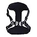 BINGPET No Pull Dog Harness Adjustable Soft Vest Reflective for Outdoor Walking, Black Large