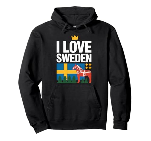 I Love Sweden Flag Dala �n�̖� �p�[�J�[