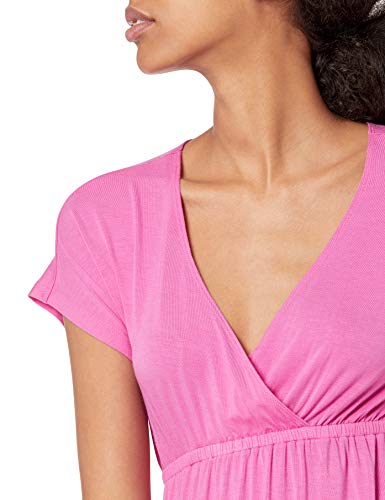 Image of Amazon Essentials Women's V Neck Short Sleeve Waisted Maxi Dress (Available in Plus Size)