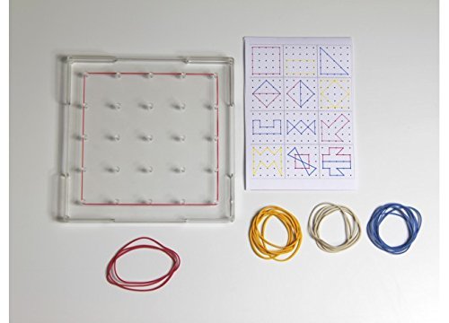 WISSNER 81600 aktiv lernen - Geometrie Brett transparent 15 cm - RE-Plastic