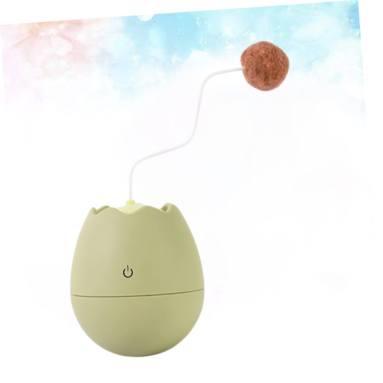 Abaodam Jouet Interactif pour Chat Design Coquille Œuf Électrique Rotatif Stimule Instinct De Chasse Jouet Créatif pour Chaton