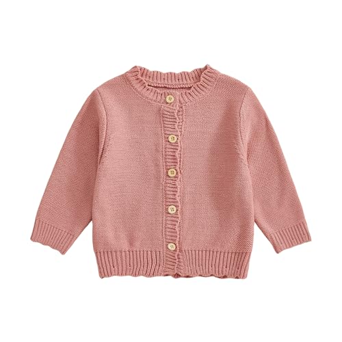 Toddler Baby Girl Outfit Retro Cardigan Sweater Long Sleeve Button Up Knit Coat Fall Clothes