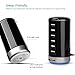 USB Charger, Jelly Comb Universal 6 Ports Desktop USB Charging Station with Smart Identification Technology for iPhone, iPad, Android and Virtually All Other USB Enabled Devices, Black