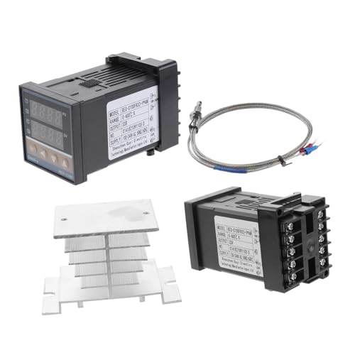 Alipis 4Pcs Digital Thermostat Controller with SSR Output K Type Thermocouple Sensor for Accurate Measurement Suitable for Various Control Applications