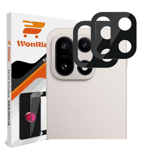 Image of WonRia - Pack 2 Back Camera Lens Protector for OnePlus 15 5G Camera Glass Protector Guard [3D Premium] - Black