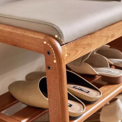 Tabouret à langer d'entrée stable et banc de rangement chaussures - 5