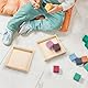 VANZACK 6 StüCk Holztablett Quadratisch 12X12Cm - Praktische AufbewahrungslöSung FüR Hexaeder-Puzzle Bastelbedarf Und Schmuck Naturholz FüR Kinder Und Kreative Projekte
