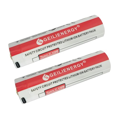 GLESOURCE 3.7V USB Rechargeable Battery (2 Pack) 2600mAh Lithium Ion Batteries Compatible for Streamlight SL-B26 Streamlight 22104