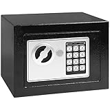 0.23 Cub Safe Box - Safe and Lock Box, Money Box with Digital Password and Keys for Home Hotel Offic