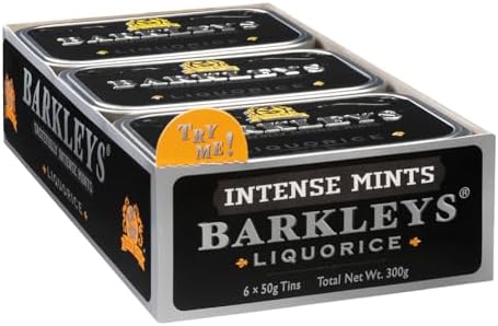 Barkleys Liquorice Mints, Pack of 6 (6x50g)
