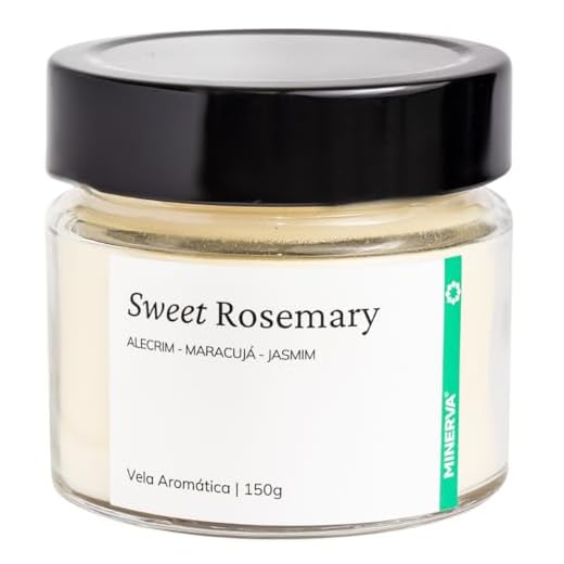 Vela Aromatica Artesanal Perfumada - 150g - Minerva Candles (Sweet Rosemary)
