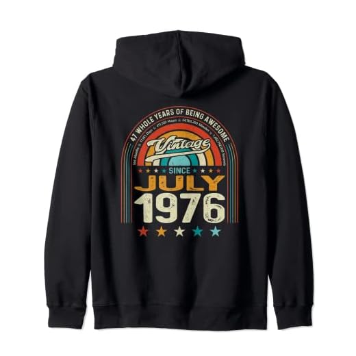 Retro 47 cumpleaños 47 años de ser impresionante, nacido en julio de 1976 Sudadera con Capucha