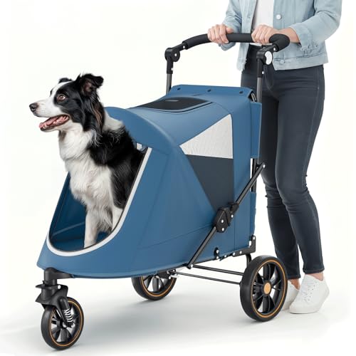 MoNiBloom Large Dog & Cat Pet Stroller with Wheels
