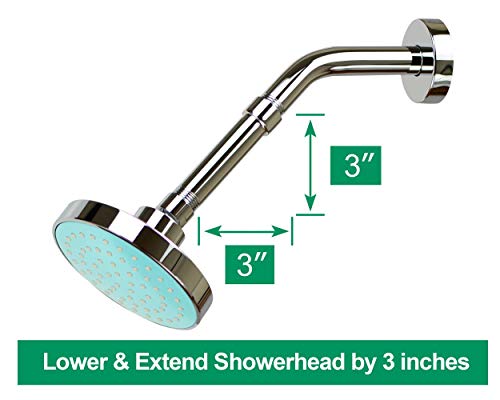 Purelux Shower Arm Extension, Shower Head Extender 4 Inches, Brushed Nickel Finish Made Of Stainless Steel #TOP5