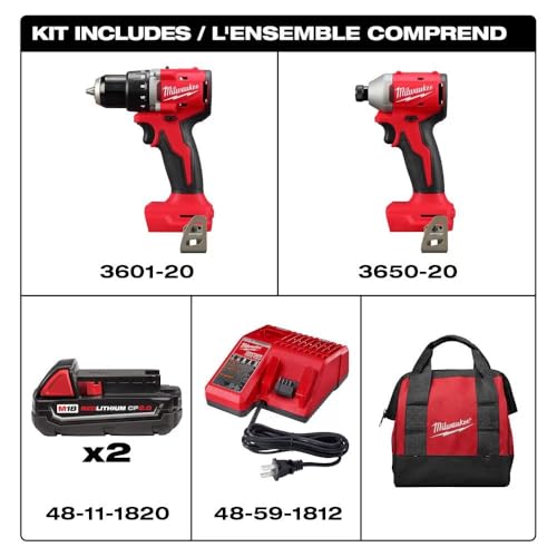Milwaukee M18 Compact Brushless 2-Tool Kit