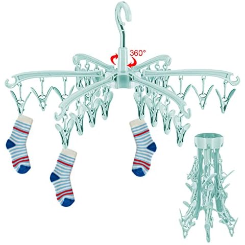 GmeDhc 24 Peg Sock Dryer with Clips Cover