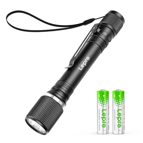 Lepro LED Taschenlampe Klein, Helle Stiftlampe mit Clip, 3 Modi Handlampe, IPX4 Wasserdicht, Robustes Aluminiumgehäuse für Camping, Werkstatt,...