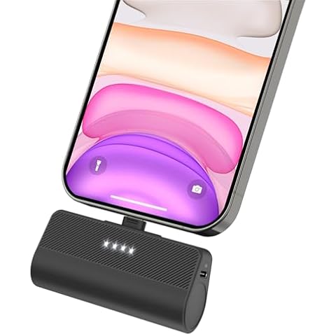 ATGIH Portable Charger for iPhone,3500mAh Ultra-Compact Small Power Bank Compatible with iPhone 6/7/8/SE/11/XR/12/12 Pro Max/13/13 Pro Max/14/14 Pro Max/14 Plus Series（Black） Cover