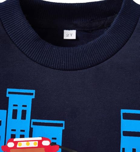 Popshion Toddler Boys Sweatshirt Cotton Lightweight Kids Winter Warm Sweater Crewneck Pullover Tops4