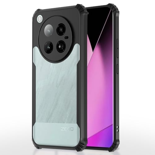 Image of Outlouders Back Cover for Infinix Zero 40| Ultra Hybrid Transparent | Full Camera Protection | Raised Edge | Crystal Clear Bumper Case(Black)