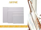 ARTME 20pcs Canvas Panels (15x20-4pk, 24x30-4pk, 30x40-4pk, 20x20-4pk, 30x30-4pk) 3mm Blank Artist Canvas Board / 280GSM/ 100% Cotton/Triple Primed/Acid Free/Medium Grain- Acrylic & Oil Painting - Image 8