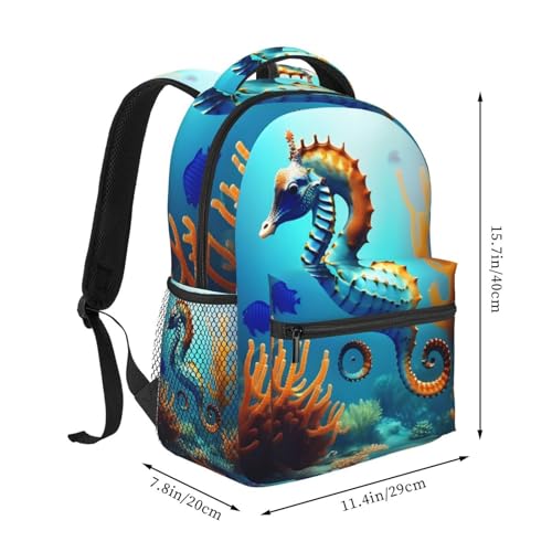 Sac à dos ordinateur avec protection 15,7 pouces et motif corail ergonomique