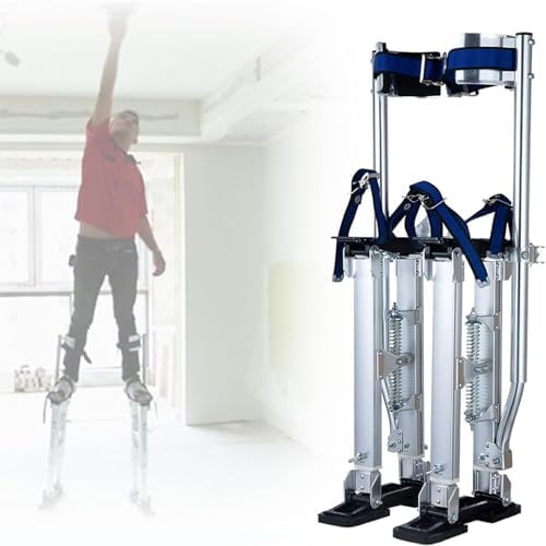 Aluminum Alloy Drywall Stilts 24''-40'' with Knee Pads - Lightweight Climbing Ladders for Home Renovation, Heightening & Mobile Work, Durable Construction