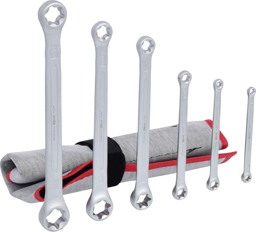 Ks Tools 911.0370 - Jeu de 6 Clés polygonales droites TORX® - en trousse - En chrome Vanadium - Finition Satinée