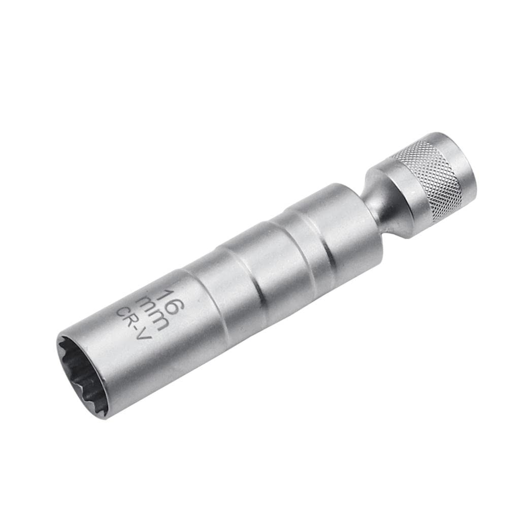 1 Pieza Encaje de Bujía Llave Adaptador Magnético Giratorio Herramienta Extracción Pared Delgada de Acero Adecuado para Uso Automotriz Taller Mecánico, 5 piezas