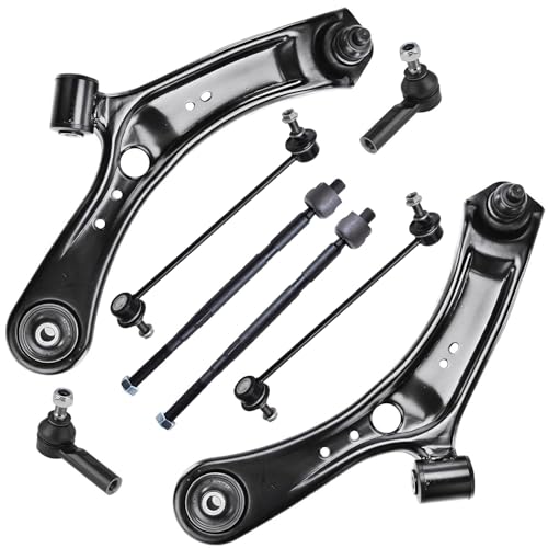 Image of Detroit Axle - Front Lower Control Arms w /Ball Joints Sway Bar Links Inner Outer Tie Rod Ends Replacement for 2007-2013 Suzuki SX4